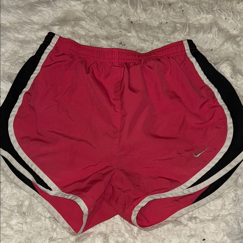 Nike Women's Athletic Shorts in Red and Black